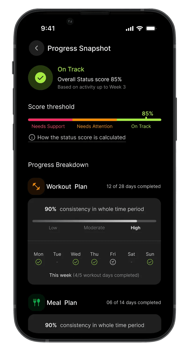 Coach App Screen 2